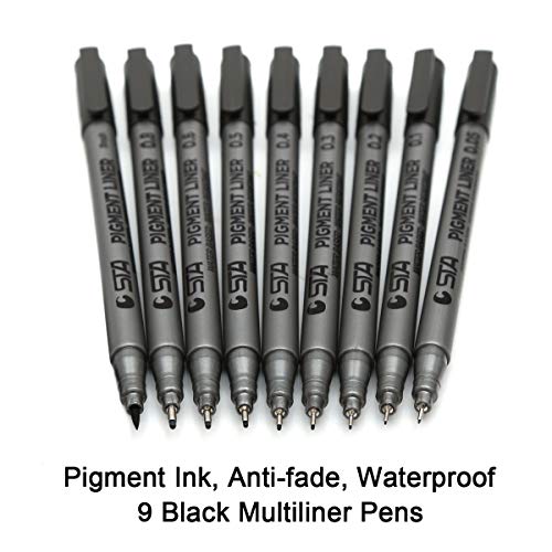 Dainayw DN8050WS 9 Piece Micro Pen Fineliner Marker Pens thumb #1