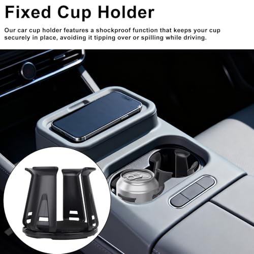 Portavasos adhesivo para carro 2 piezas negro miniatura 4
