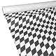 Papiertischdecke Junopax 50m x 1,00m mit schwarz-weißem Rautendesign