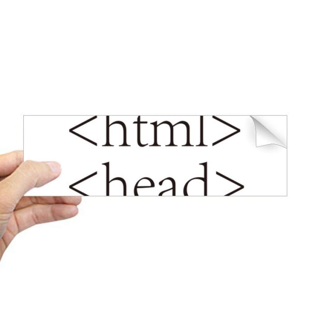 Pegatina Rectangular de Programador HTML de DIYthinker para Superficies de Cristal y Cuadernos 4