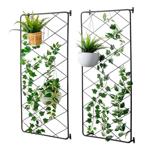 21 Stunning Clematis Trellis Ideas for Your Garden 5 MyGift 50"x24" Wall Mounted Garden Trellis, Black Metal Lattice Panels for Outside, Hanging Lattice Support Frame for Outdoor or Indoor Climbing Plants, Set of 2 Panels