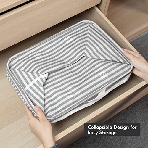 Amazon Brand  Umi 77L Freestanding Large Laundry Basket Foldable Clothes Hamper with Extended Handles, Collapsible Storage Bin for Clothes Towels in Bedroom, Bathroom, Waterproof -Grey, L