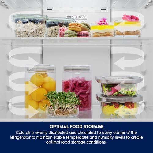 Image of Electrolux 431L 1 Star Double Door Refrigerator with AI AutoSense, GreenZone AHC Technology, Frost Free, Inverter Compressor, Sphere Ice Tray, UltimateTaste 700, ETM4302C-S, Stainless Steel