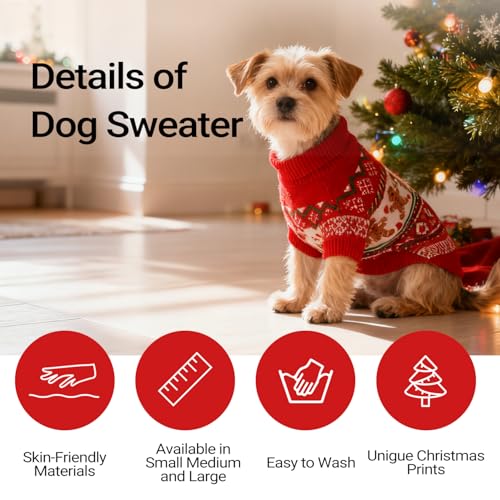 Suéter Navideño para Perros Pequeños a Grandes BAOBICUTE miniatura 4