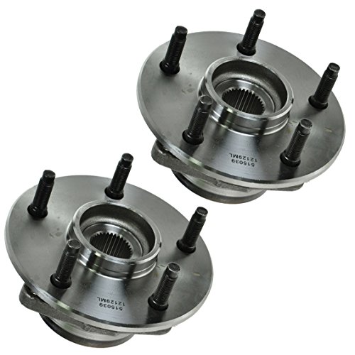 Image of TRQ 2 Piece Front Wheel Bearing & Hub Assembly Set Compatible with 2000-2001 Dodge Ram 1500