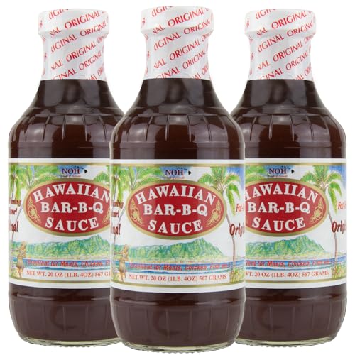 NOH Hawaiian Barbecue Sauce, 20 oz (Pack of 3) -