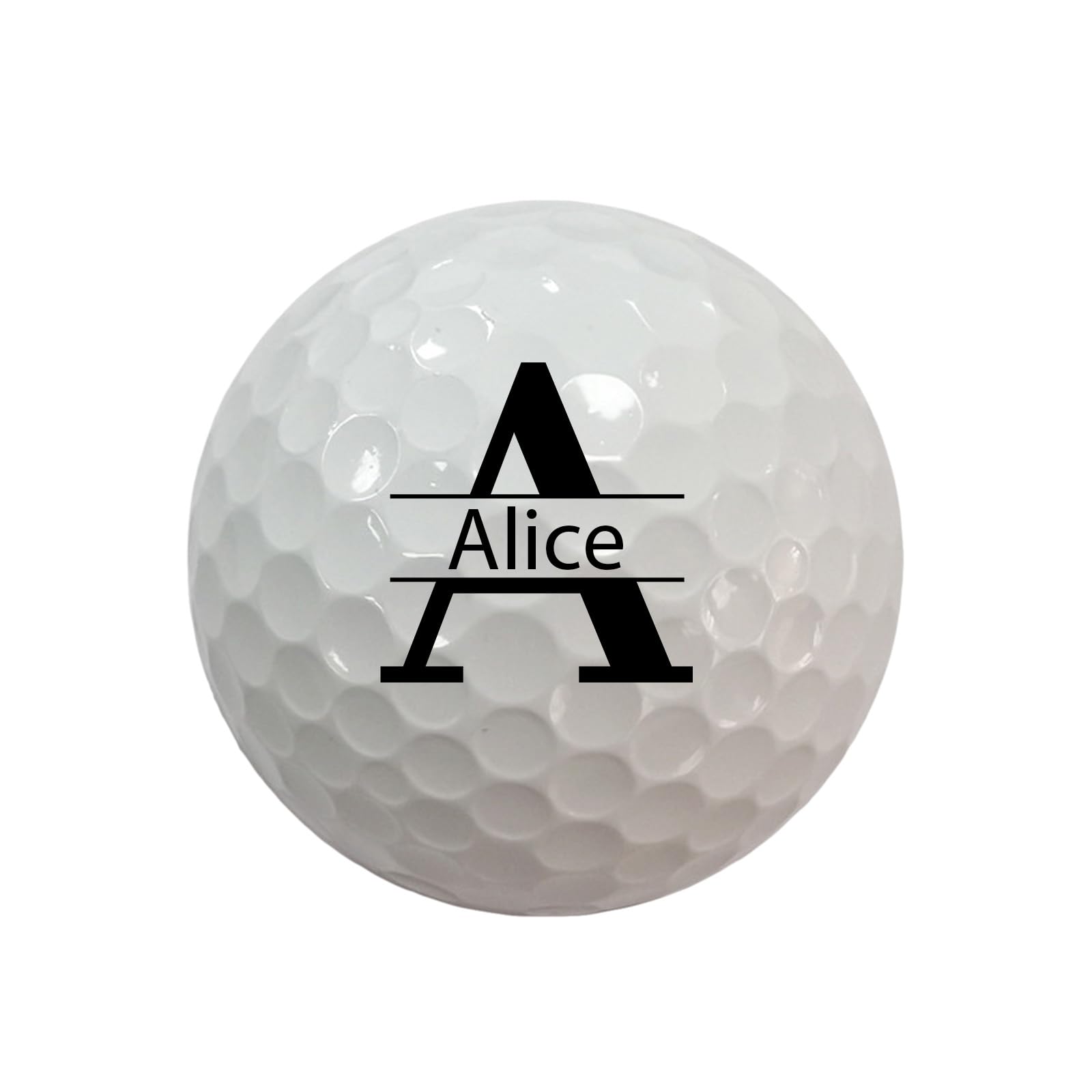 JPHCHSC Personalised Golf Balls, Dual-Layer Construction, Custom Unique Gift for Men, Photo Icon Text Customisation, Birthday Father's Day Golf Gifts (Initial and Name, 6)