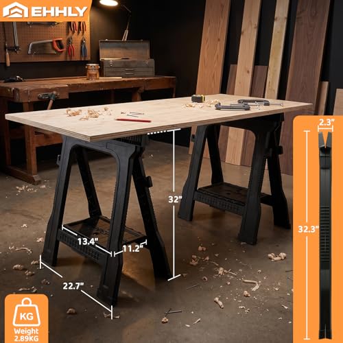EHHLY Folding Sawhorses