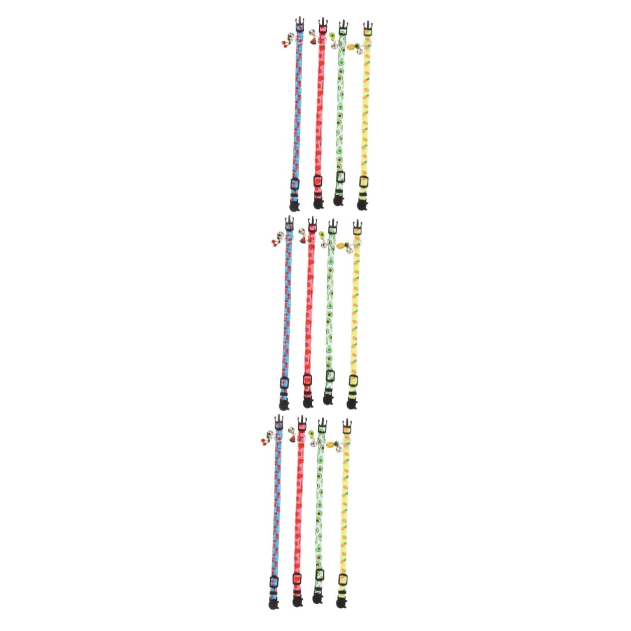 VANZACK 12pezzi Collare Per Gatti Regolabile Con Campanello Set Da Stile Frutta Avocado Ananas Anguria Collare Sicuro e Confortevole Per Cani e Gatti Di Piccola Taglia