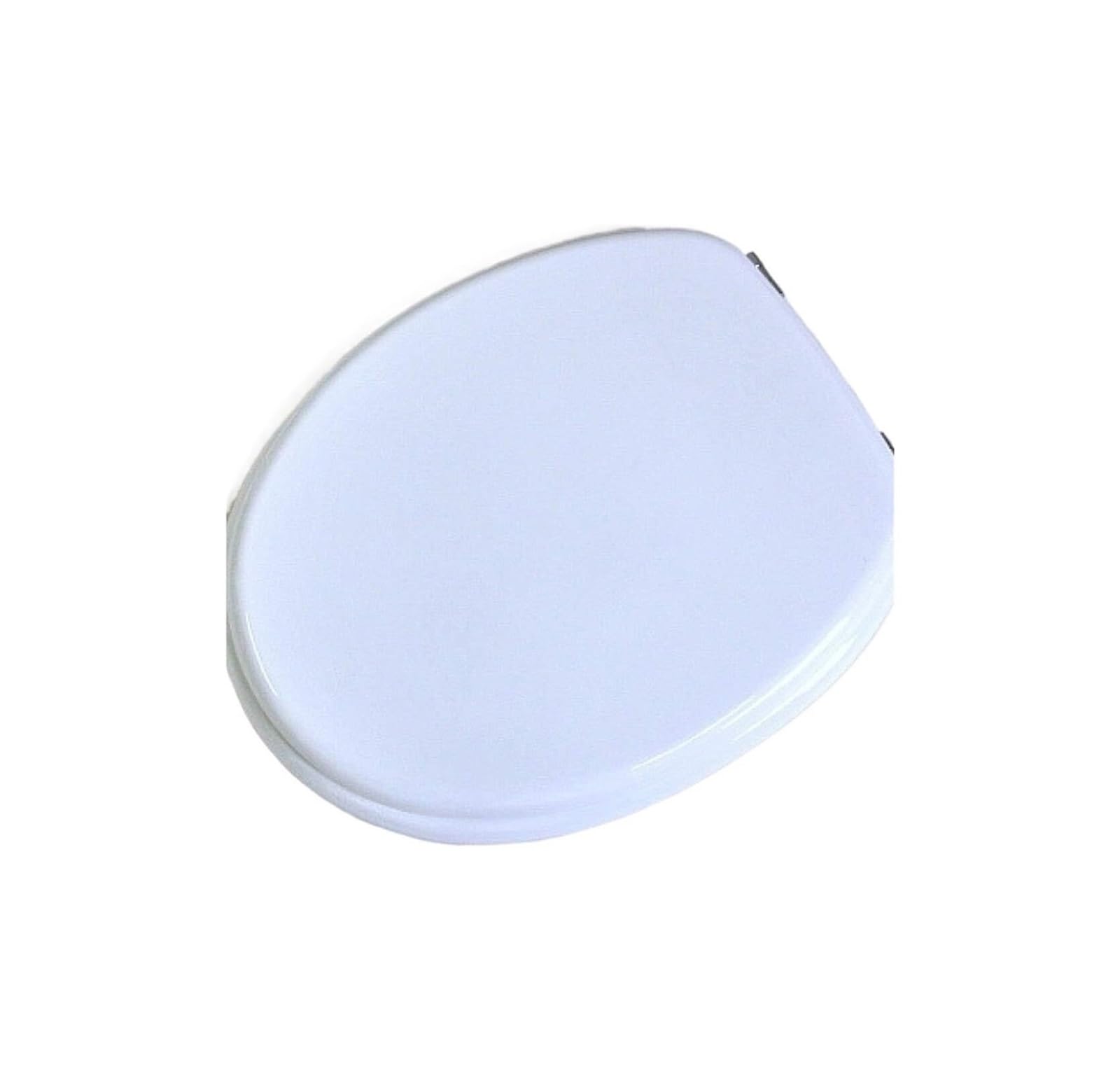 Asiento de inodoro universal montaje superior cierre lento MDF blanco