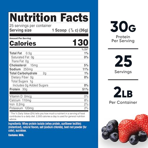 Image of Nutricost Whey Protein Isolate (Strawberry Acai, 2 Pounds)