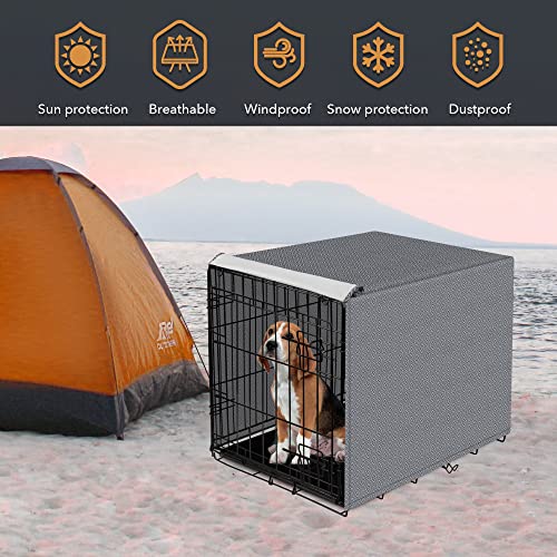 PetPrime Dog Crate Cover Indoor Durable Windproof Pet Kennel Cover Fit for 24 30 36 42 49 Inches Wire Dog Crate for Small Medium and Large Dog-Cover Only(30 Inch (30″x18″x21″) Grey PetPrime Dog Crate Cover Indoor Durable Windproof Pet Kennel Cover Fit for 24 30 36 42 49 Inches Wire Dog Crate for Small Medium and Large Dog-Cover Only(30 Inch (30″x18″x21″) Grey