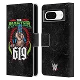 Head Case Designs Licenciado Oficialmente WWE El Maestro De 619 Rey Mysterio Carcasa de Cuero Tipo Libro Compatible con Google Pixel 8