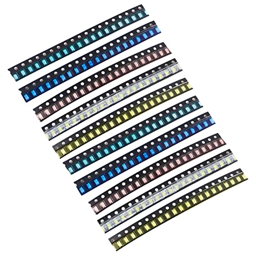 5 colours/20pcs 100-teiliges SMD-LED-Leuchten-Sortiment-Set, 1206-teiliges Sortiment an Dioden, SMD-LED-Dioden-Set, grün, rot, weiß, blau, gelb, Beleuchtungsbirne, je 40 Lampen, Leuchtdioden 5 colours/20pcs 100-teiliges SMD-LED-Leuchten-Sortiment-Set, 1206-teiliges Sortiment an Dioden, SMD-LED-Dioden-Set, grün, rot, weiß, blau, gelb, Beleuchtungsbirne, je 40 Lampen, Leuchtdioden