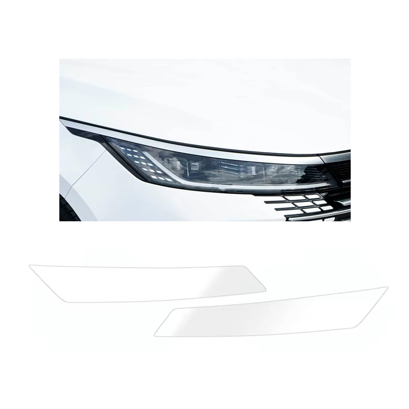 Headlight Film for BYD Chazor 2025, 1Set Transparent/Smoke Black Car Headlight TPU Protective Film