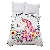 Photo Gallery sticker superb coperta con motivo animali, coperta in flanella morbida 150x200 cm, coperta stampa cavallo e unicorno,letto,divano,viaggio, coperta per aria condizionata coperte (unicorno fiore) Photo Gallery sticker superb coperta con motivo animali, coperta in flanella morbida 150x200 cm, coperta stampa cavallo e unicorno,letto,divano,viaggio, coperta per aria condizionata coperte (unicorno fiore)