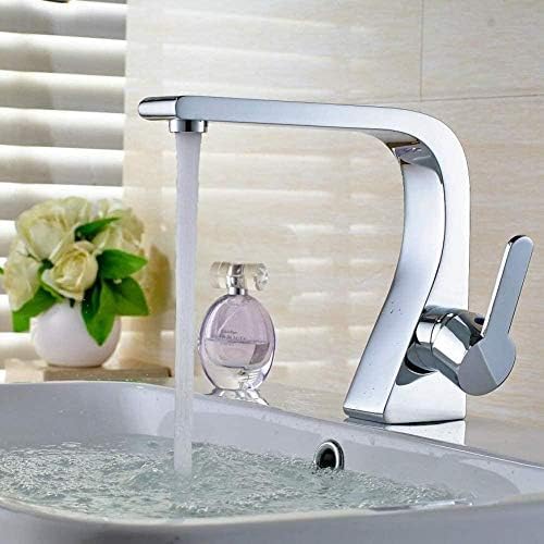 Robinet en laiton chromé haut de gamme au design unique et mitigeur d'évier pour salle de bain