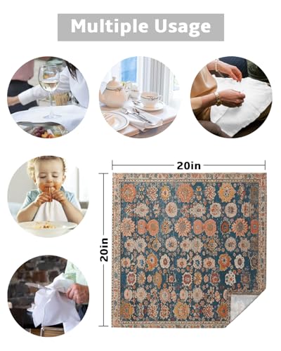 Servilletas de tela cuadradas set de 4, 20 x 20 in miniatura 5