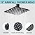 RTOBWEYE 12 Inch Shower Faucet Set, Rainfall Shower System with High Pressure Handheld Shower Head, Bathroom Mixer Shower Set Ceiling Mounted Rough-in Valve and Trim Kit, Matte Black, with Tub Spout