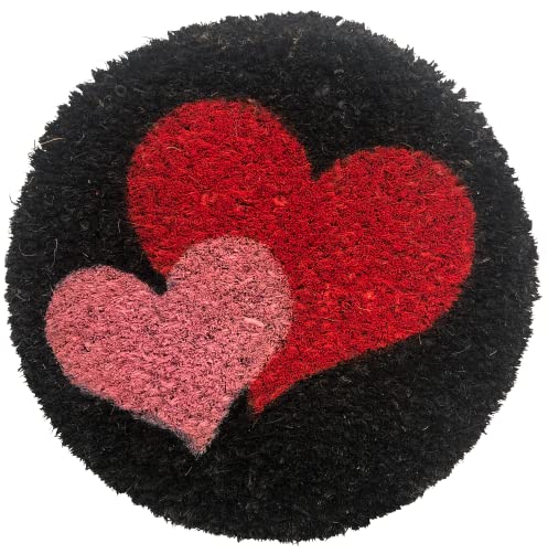 Hearts, 9 Inch Round Insert for 2' X 3' Doormat, Fits Calloway Mills 160012436 Door Mat