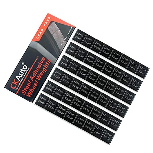 CKAuto 1/4oz, 0.25oz, Black, Adhesive Stick on Wheel Weights, EasyPeel Type. Cars, Trucks, SUVs, Motorcycles, RC Cars. Low Profile, 12oz/Box, U.S. OEM Quality, (48pcs)