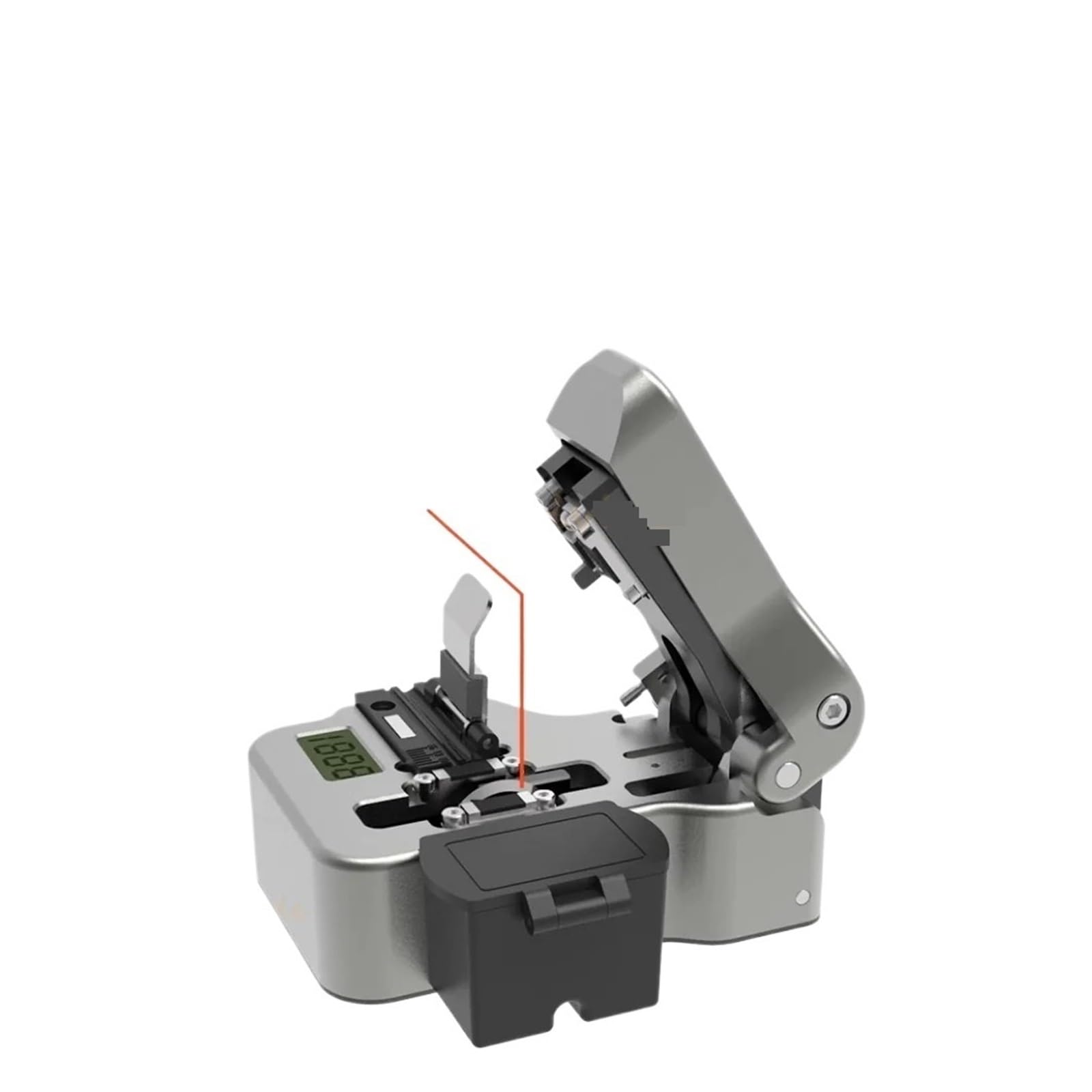 Optischer Faser-Cleaver OS-9L Optische Faser Cleaver einen Schritt Schneiden Digitale Zähler 50000 Mal Cleaves Automatische(Gris)