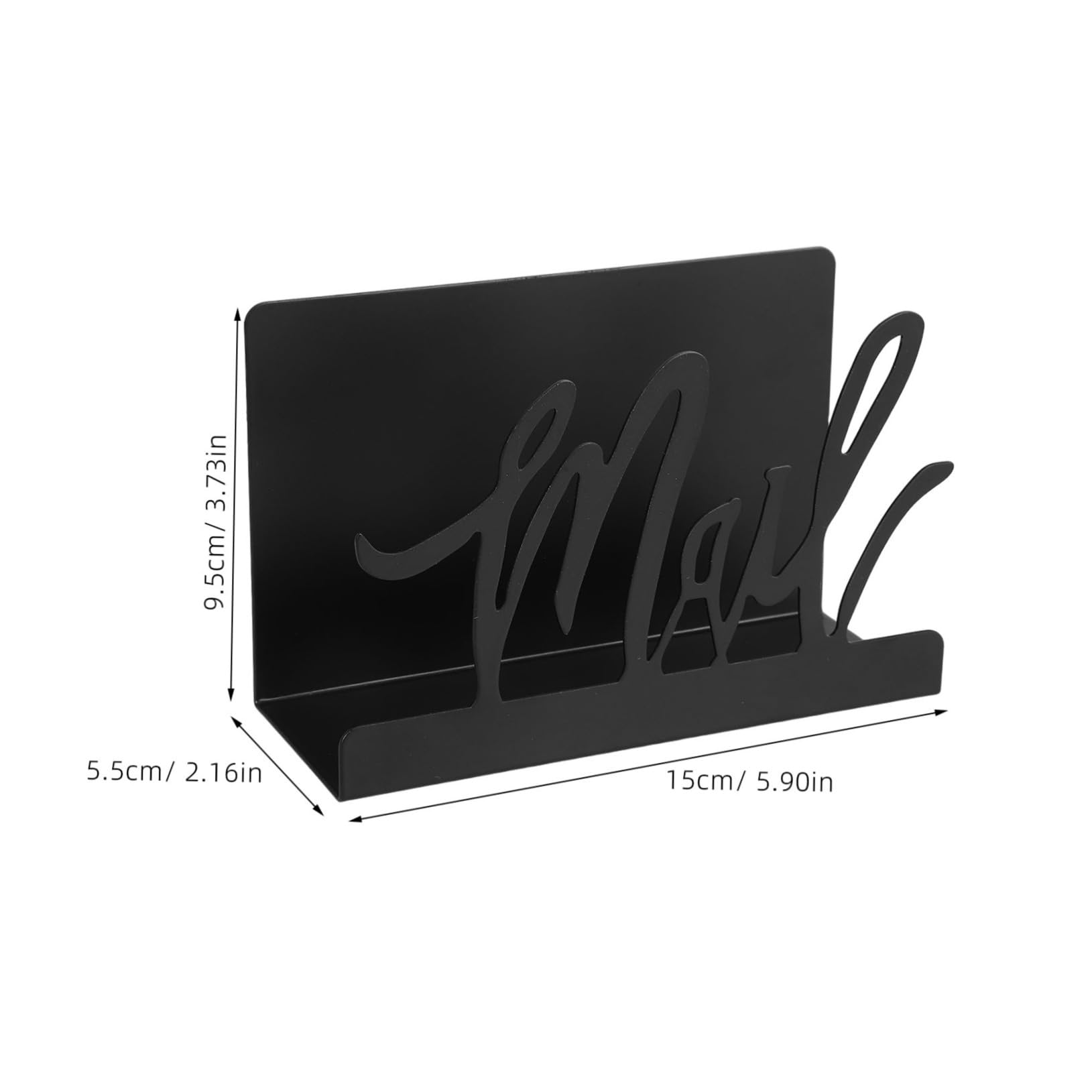 Angoily Metal File Stand Mail Organizer Office File Organizer Sleek Metal Rack Sturdy Desktop Mail Cutout Design