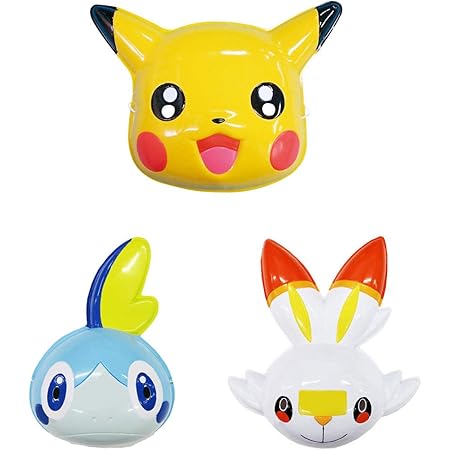 Amazon お面 ポケットモンスター ピカチュウ メッソン ヒバニー 3枚セット 縁日用品 おもちゃ