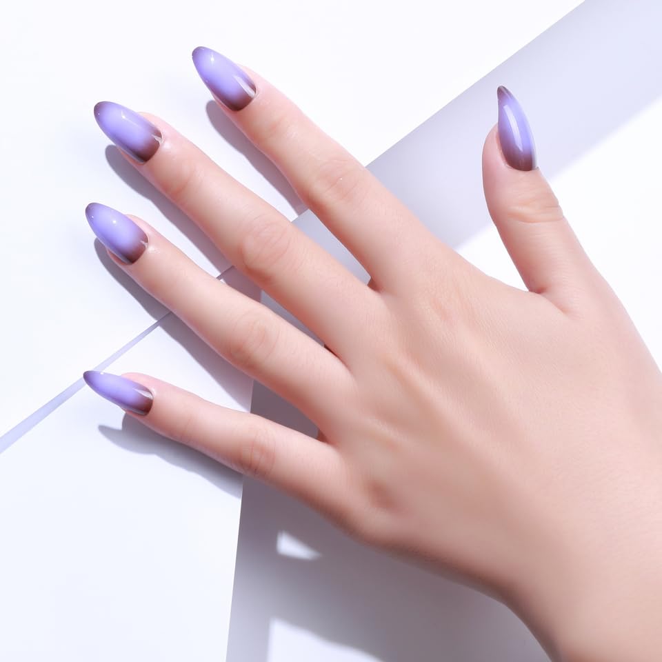 Miniatura 4 de PaintLab Uñas postizas a presión, kit de 24 uñas postizas más pegamento de uñas, lima de uñas, almohadilla de preparación y palo de cutícula, kit de