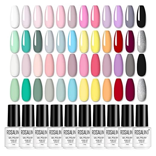ROSALIND 24PCS/Set esmaltes semipermanente color rojo gel barniz UV LED duradero Esmalte de gel de uñas,7ml …
