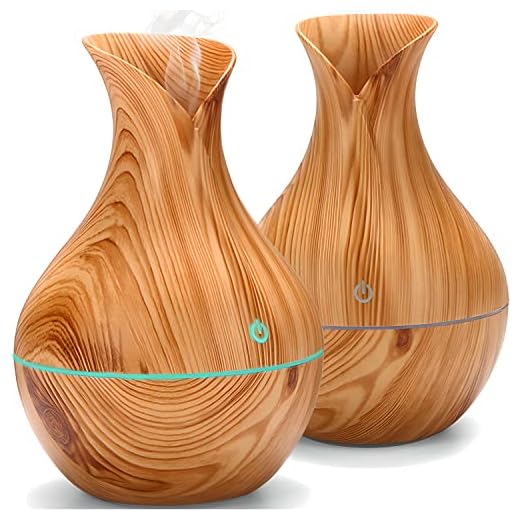 Retoo Difusor de Aroma ultrasónico con iluminación LED de Colores, Forma de jarrón, USB, 150 ml, humidificador eléctrico, aromaterapia para Oficina, salón, Muy silencioso, difusor de aceites