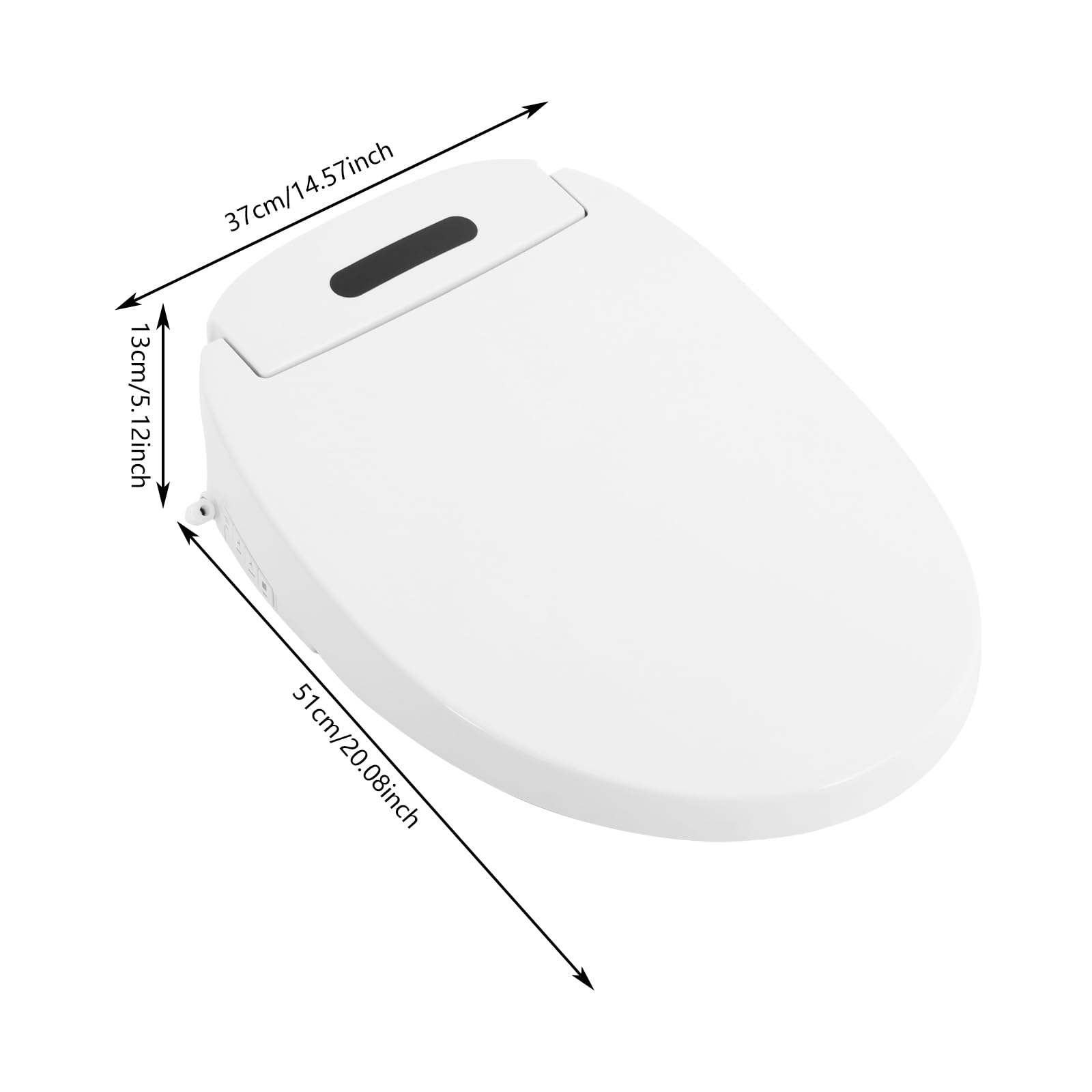 Deska sedesowa z bidetem, elektroniczna deska sedesowa Smart Bidet, lampka nocna, przyjazna dla środowiska, oszczędność energii, podgrzewane siedzisko, wiele funkcji czyszczenia