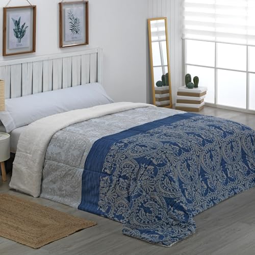 Funda Nórdica Cama 135 – Juego de 3 Piezas (Funda Edredón 220x260, Sábana Bajera Ajustable 135x190, Funda Almohada 150x45) – 100% Microfibra Suave 200 g/m2 – Ropa Cama con Estampado Moderno (Kurasaki)