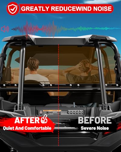 Image of StarknightMT 14-23 RZR XP Rear Windshield Scratch Water Resistant, Tinted