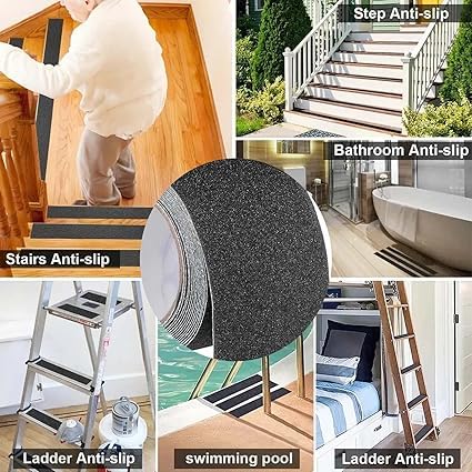 Image of QILIMA Non Slip Tape, 2 inch x16.5ft, Black