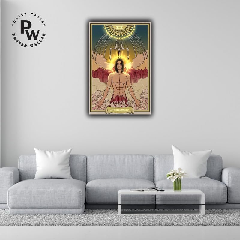 Image of POSTER WALLAH Attack On Titan Anime Poster for Home Office and Student Room Wall | Aesthetic Poster | Wall Decor ATCKONTTN08 (18X12 inch)