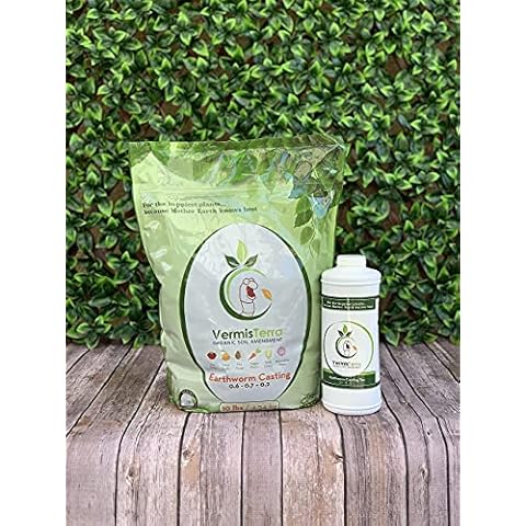 VermisTerra Standard Kit with Earthworm Castings 10 LB and 32 oz Worm Tea Cover
