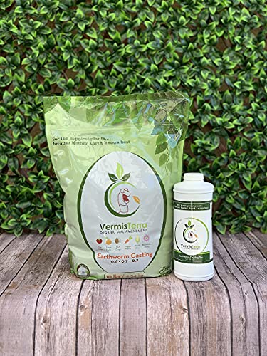 VermisTerra Kit estándar con humus de lombriz 10 lb y 32 oz de té de lombriz
