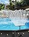 POOLHACKER Original Pool Sprinkler Fountains for Above and In-ground Pools, Adjustable Whale Tail Waterfall Wide Width for Relaxation & Cooling, 10-20 Degrees, Gray