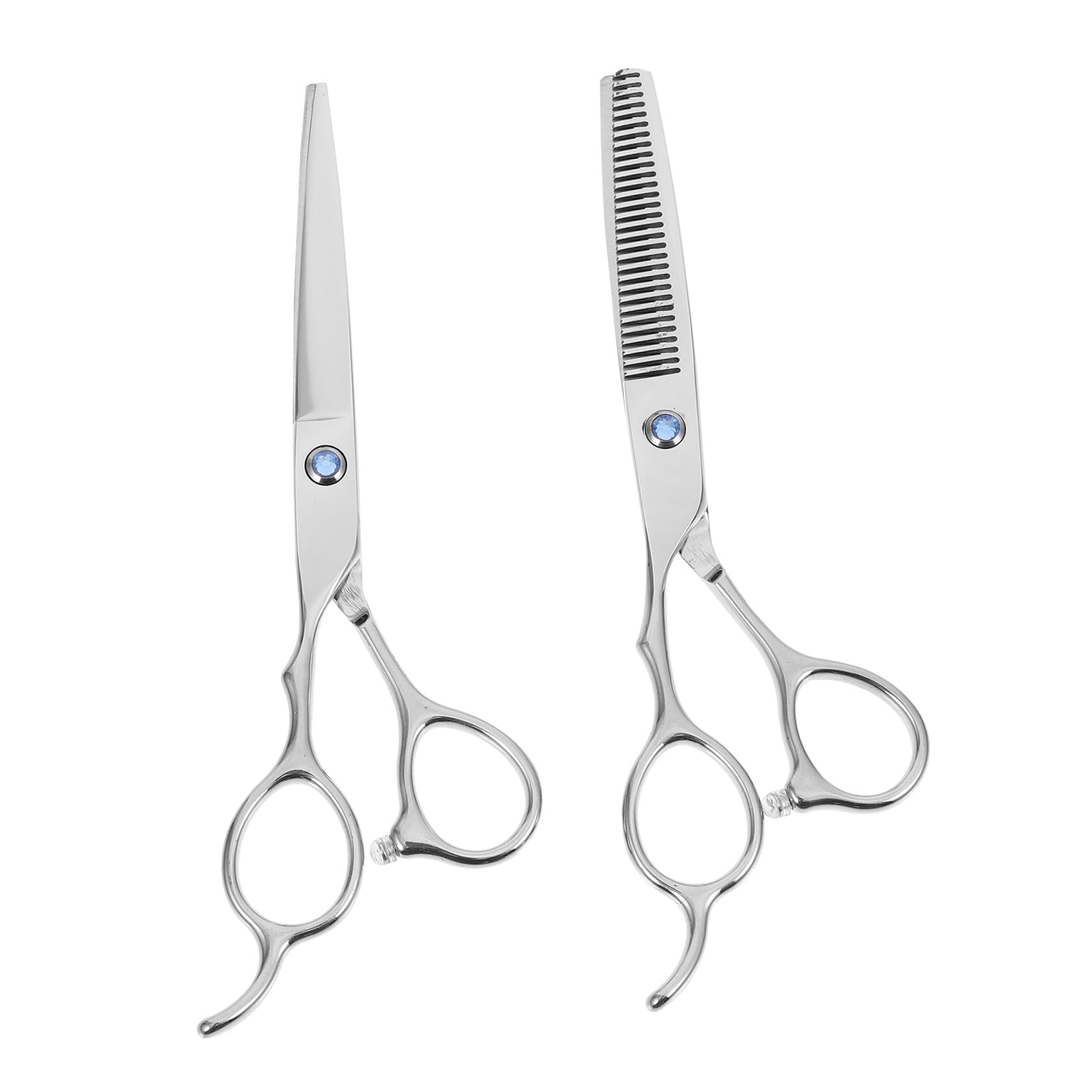 Ipetboom Ciseaux de Coiffure Gaucher et Design Créatif 6 Pouces en Acier Inoxydable et 2 Pièces Poignée Ergonomique pour Usage Professionnel et Amateur Amateur pour Usage Professionnel