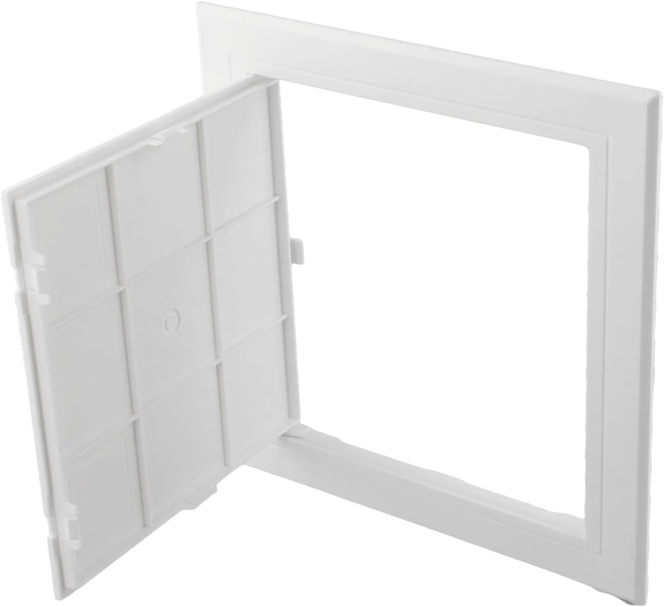 ABS Access Panel for Ceiling or Wall Installation – White Decorative Inspection Port with Low-Profile Design, 100x100mm to 300x300mm Opening Sizes, for HVAC/Plumbing/Electrical Use(200x200mm)