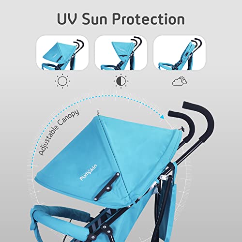 Image of Little Pumpkin by R for Rabbit Baby Stroller and Pram for Baby /Newborn- Buggy for Kids | Easy Foldable and Carry | Kid Age 0-2 Years (Blue)