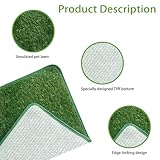 2 Stück Kunstrasen Hundeklo Balkon, Hundetoilette Ersatzrasen Waschbar Welpentoilette Rasenteppich Welpen Rainingsunterlage Rasen Training Pee Pads für Kleine Hunde (58,5 x 46 cm)