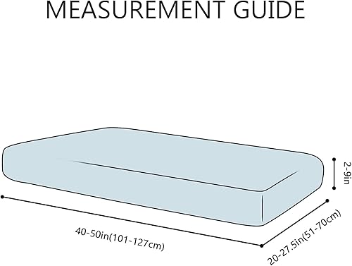 Miniatura 6 de hyha Fundas de cojín de repuesto impresas y elásticas para sofá removible, protector de muebles suave y flexible con parte inferior elástica (M,