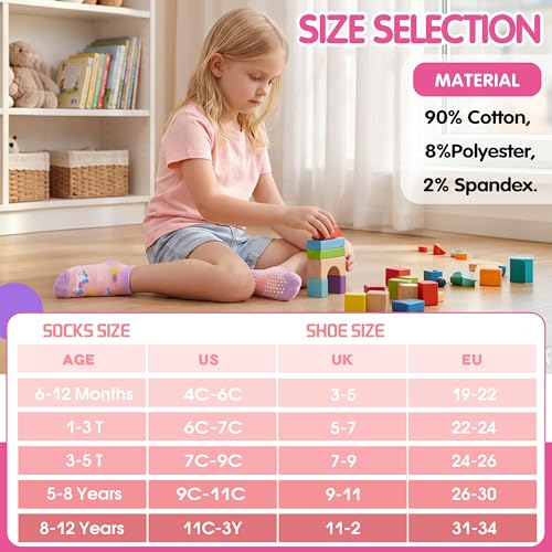 Image of Unicorn Socks Gifts for Girls kids Cute Animal Fun Crew Fashion Funny Novelty Soft Cotton Socks 6 Pairs