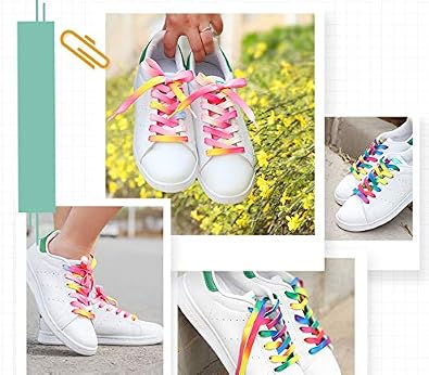 47 Colorful Printed Shoelaces Wide Flat Shoe Laces for Sneakers Casual Shoes Fashion Accessories