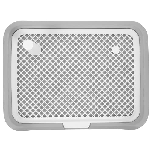 Mikikit Indoor Dog Potty Tray Capacity Pet Toilet for Dogs with Slide Mesh Design Splashproof Pee Tray Holder Durable Material for Easy Up