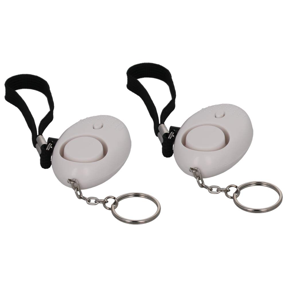 Othmro Safe Sound Personal Alarm 2 Pack 120DB Personal Security Alarm Keychain with LED Lights, Emergency Safety Alarm for Women, Men, Children, Elderly White