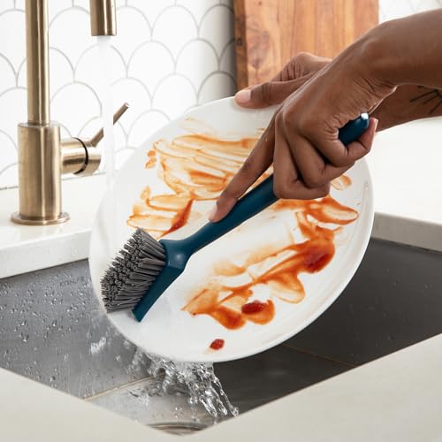 Image of Full Circle Clean Ocean Dish Brush, Comfortable Grip, Sustainably Made 100% From Recycled Ghost Fishing Nets, Safe for Nonstick