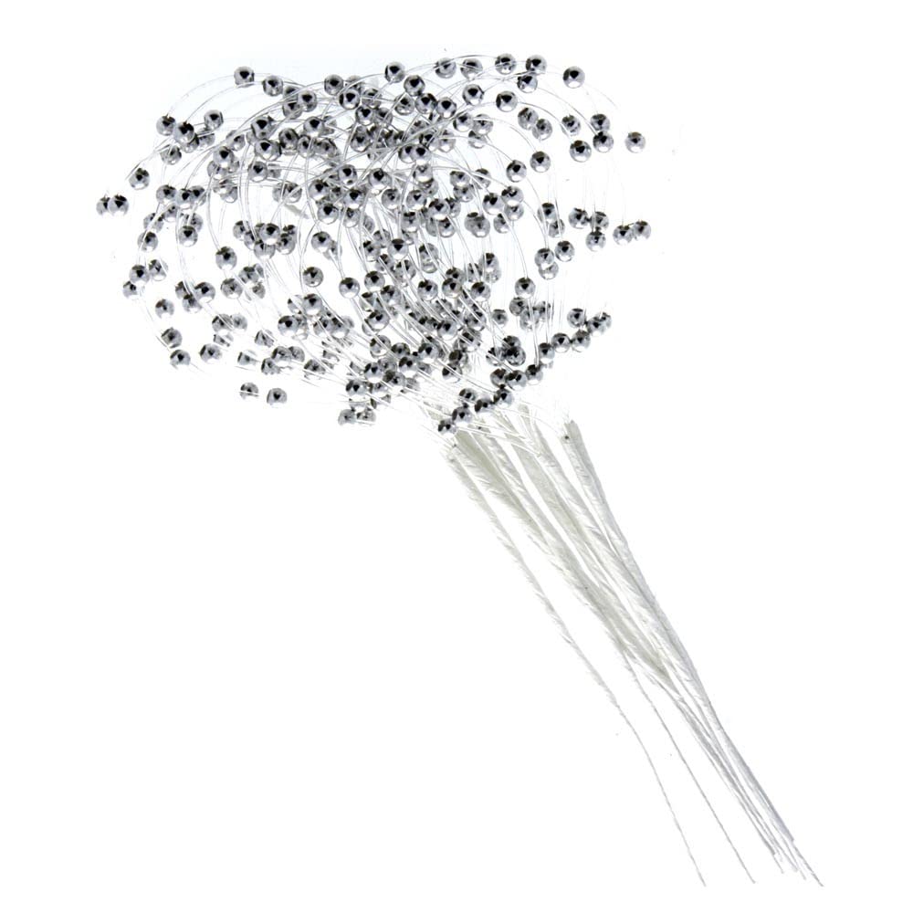 Corsage Creations - Pearl Loop - Silver (19cm Long, 12pcs per pk)